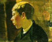 Carl Larsson gosshuvud oil painting